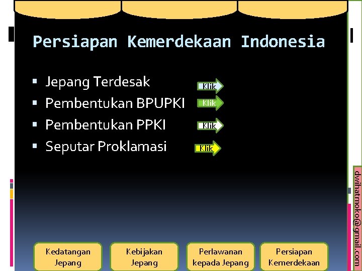 Persiapan Kemerdekaan Indonesia Jepang Terdesak Pembentukan BPUPKI Pembentukan PPKI Seputar Proklamasi Kebijakan Jepang Klik