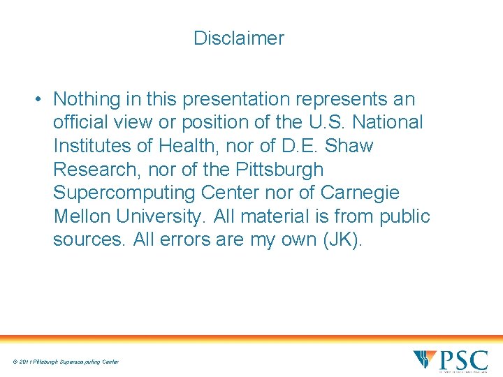 Disclaimer • Nothing in this presentation represents an official view or position of the Disclaimer • Nothing in this presentation represents an official view or position of the