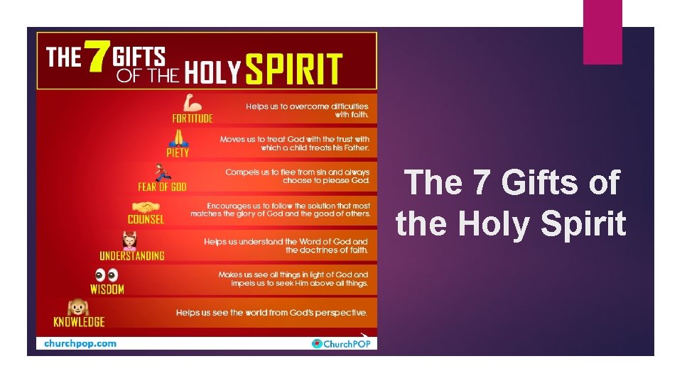 The 7 Gifts of the Holy Spirit The 7 Gifts of the Holy Spirit