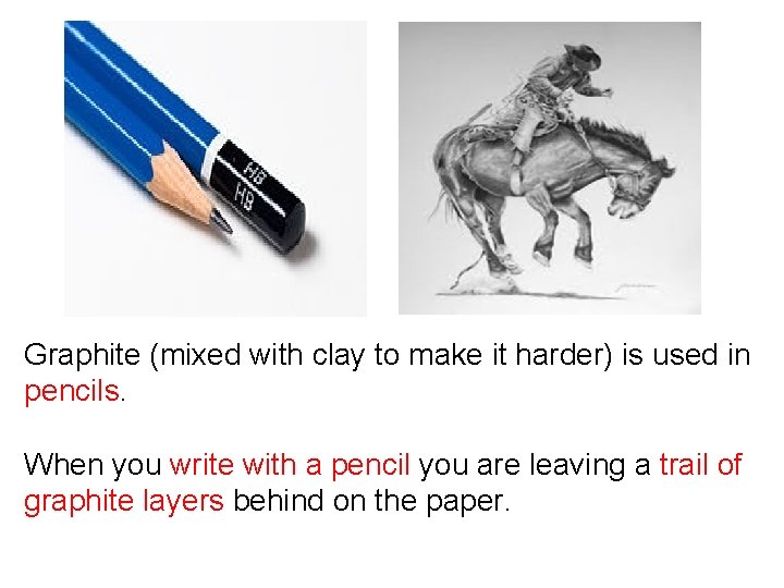 Graphite (mixed with clay to make it harder) is used in pencils. When you