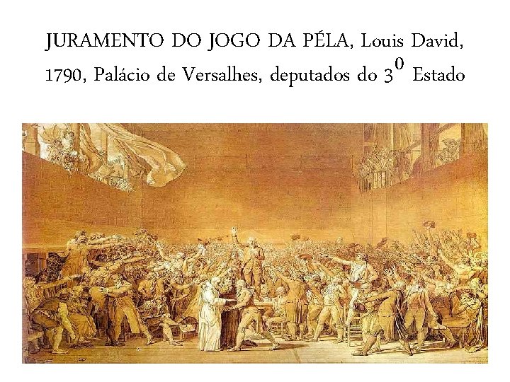 JURAMENTO DO JOGO DA PÉLA, Louis David, 1790, Palácio de Versalhes, deputados do 3⁰