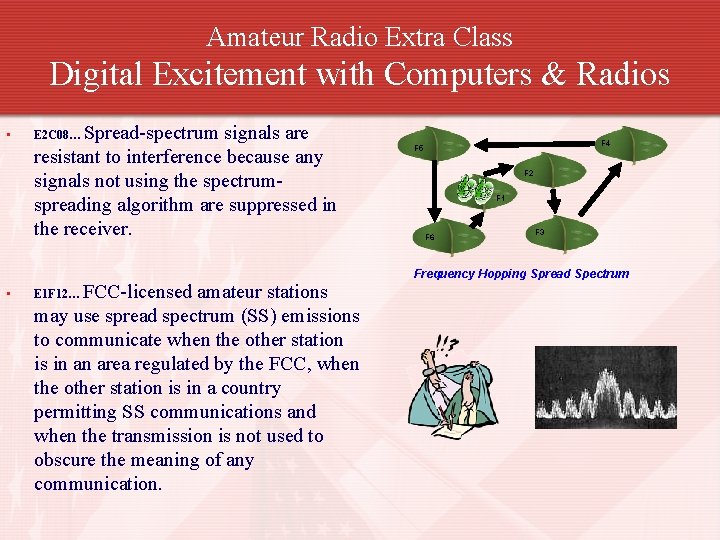 Amateur Radio Extra Class Digital Excitement with Computers & Radios • • Spread-spectrum signals