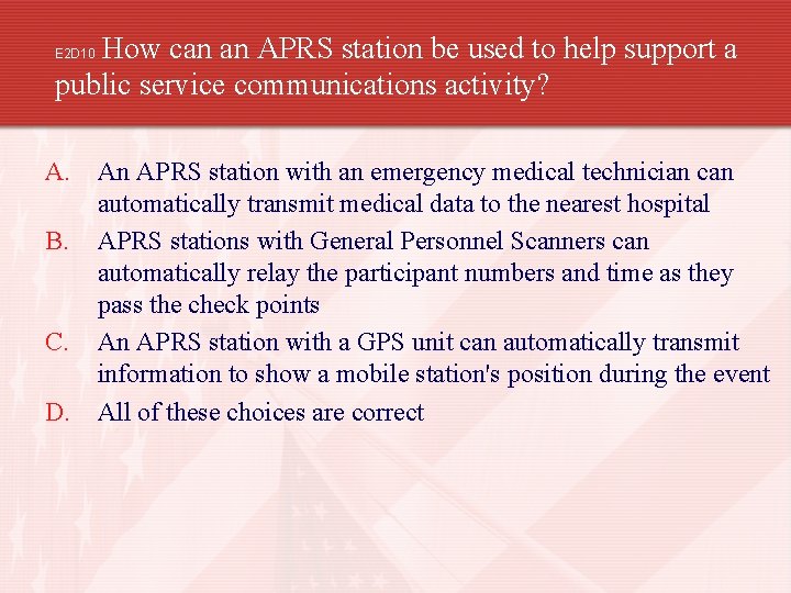 How can an APRS station be used to help support a public service communications