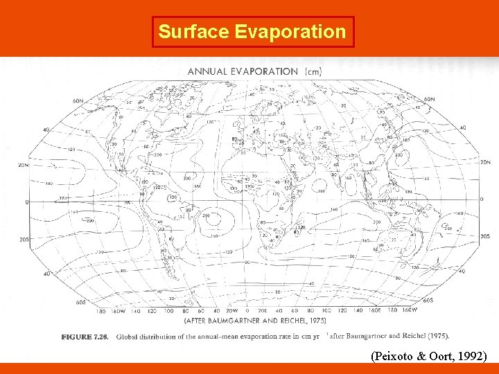 Surface Evaporation (Peixoto & Oort, 1992) 