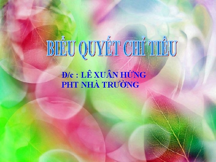 Đ/c : LÊ XU N HỨNG PHT NHÀ TRƯỜNG 