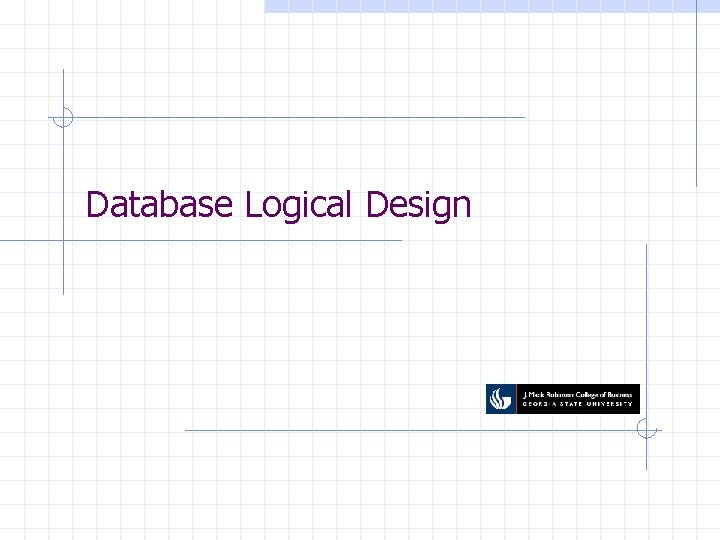 Database Logical Design 