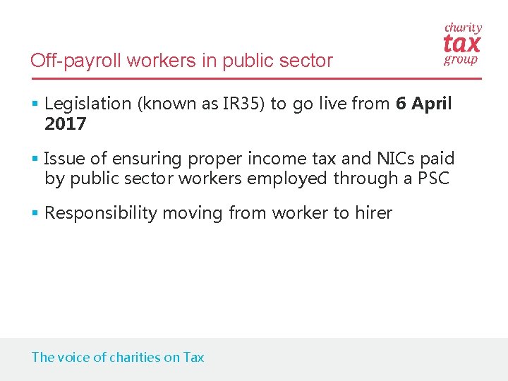 Off-payroll workers in public sector § Legislation (known as IR 35) to go live