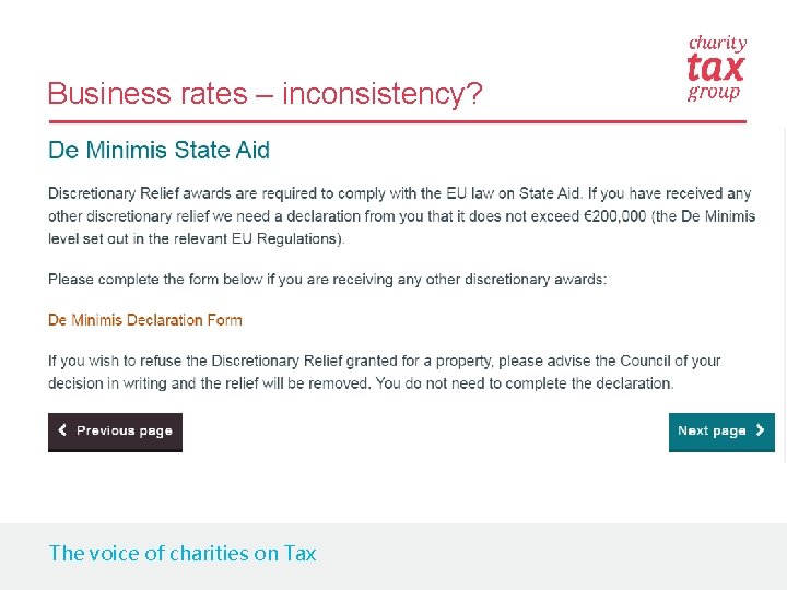 Business rates – inconsistency? The voice of charities on Tax 