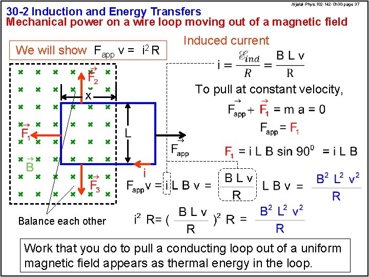 Aljalal-Phys. 102 -142 -Ch 30 -page 37 30 -2 Induction and Energy Transfers Mechanical