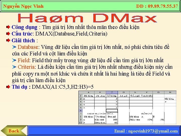 Nguyễn Ngọc Vinh DĐ : 09. 89. 79. 55. 37 Công dụng : Tìm