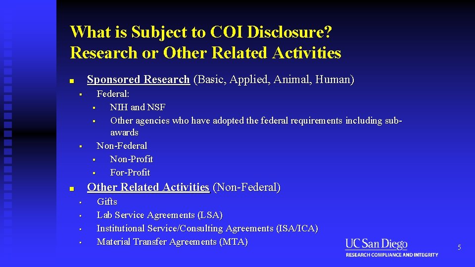 Conflict of Interest COI Forms Jennifer J Ford