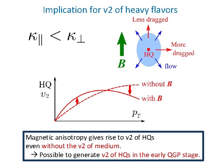 Implication for v 2 of heavy flavors Magnetic anisotropy gives rise to v 2