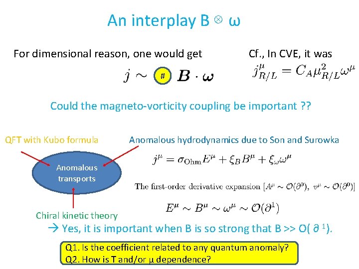 An interplay B ⊗ ω For dimensional reason, one would get Cf. , In