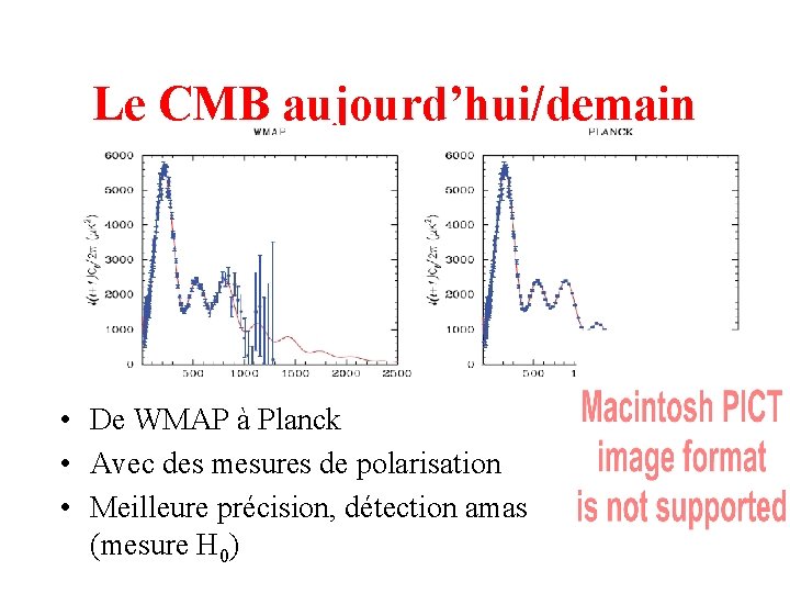 Le CMB aujourd’hui/demain • De WMAP à Planck • Avec des mesures de polarisation