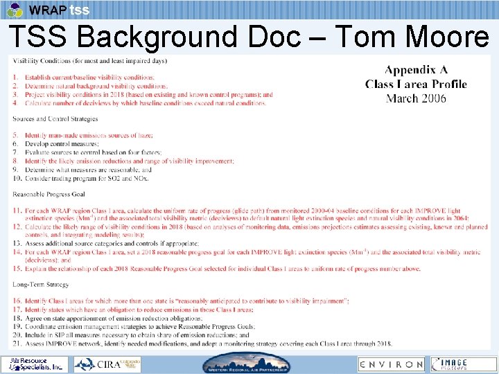 TSS Background Doc – Tom Moore 