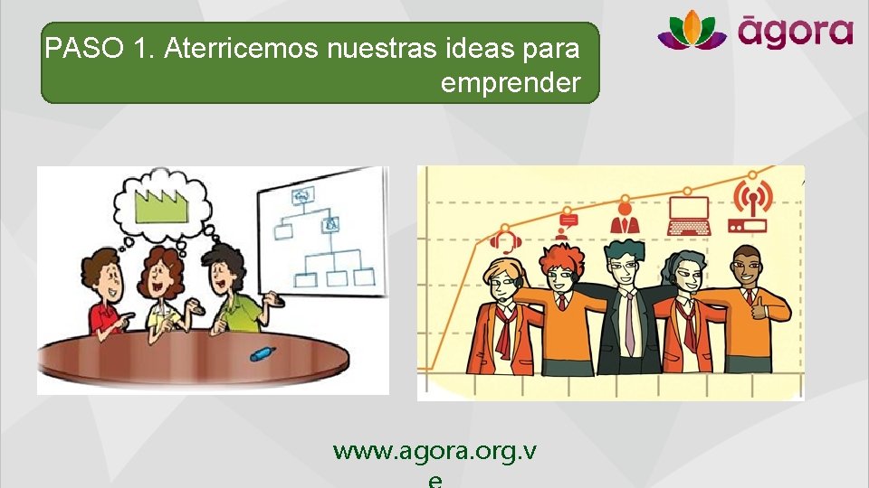 PASO 1. Aterricemos nuestras ideas para emprender www. agora. org. v 