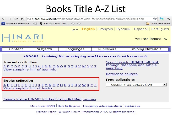 Books Title A-Z List 
