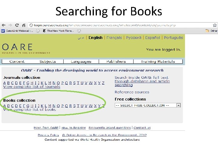 Searching for Books 