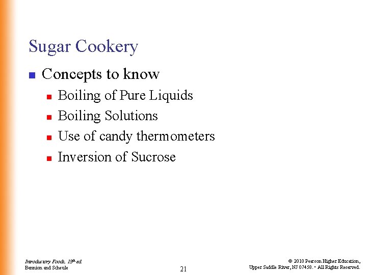 Sugar Cookery n Concepts to know n n Boiling of Pure Liquids Boiling Solutions
