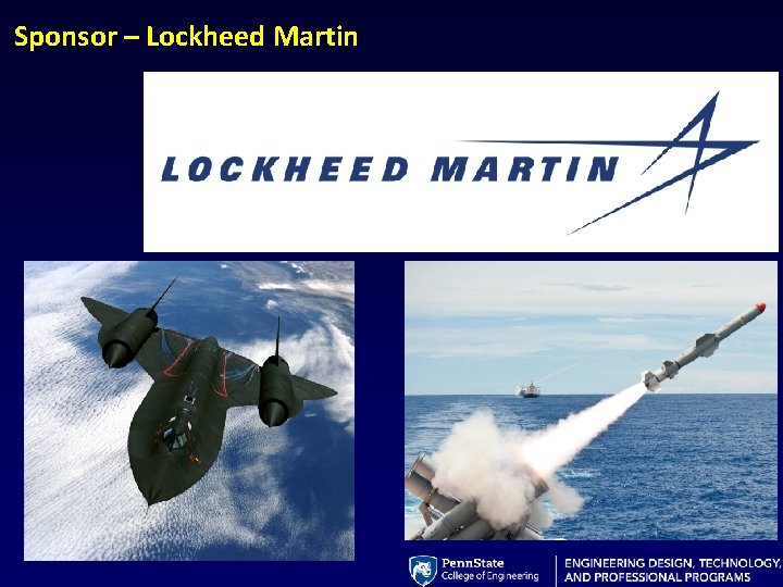 Sponsor – Lockheed Martin 