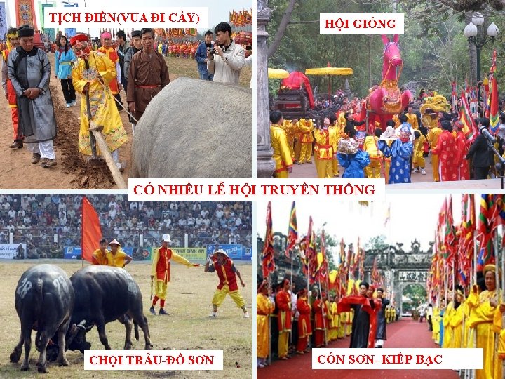 TỊCH ĐIỀN(VUA ĐI CÀY) HỘI GIÓNG CÓ NHIỀU LỄ HỘI TRUYỀN THỐNG CHỌI TR