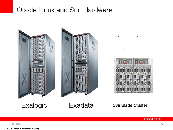 Oracle Linux and Sun Hardware • Oracle Solaris • Oracle Linux • Oracle VM