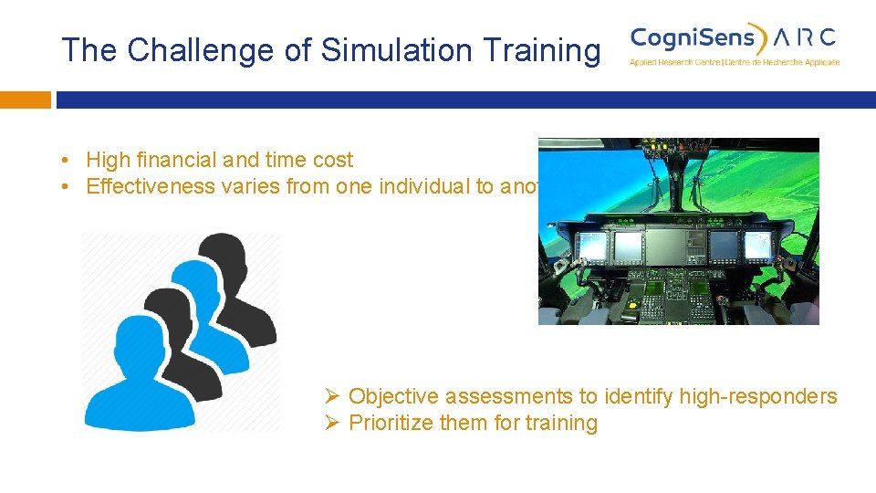 The Challenge of Simulation Training • High financial and time cost • Effectiveness varies