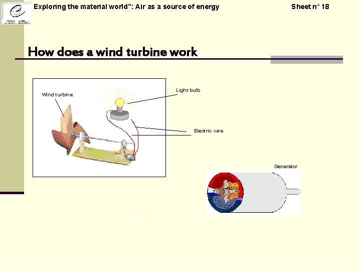 Exploring the material world”: Air as a source of energy Sheet n° 18 How