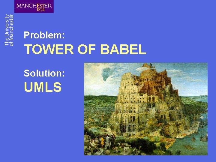 Problem: TOWER OF BABEL Solution: UMLS 