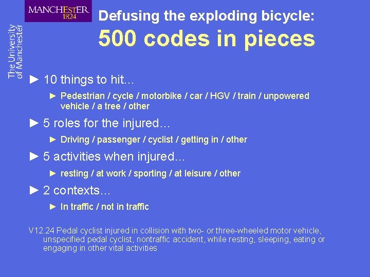 Defusing the exploding bicycle: 500 codes in pieces ► 10 things to hit… ►