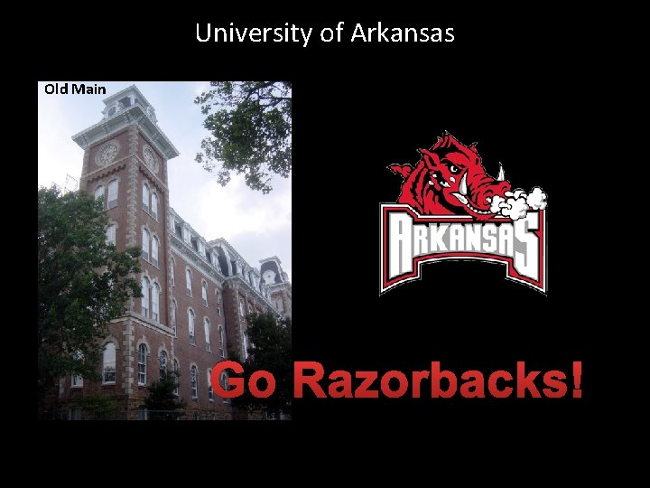 University of Arkansas Old Main Go Razorbacks! 