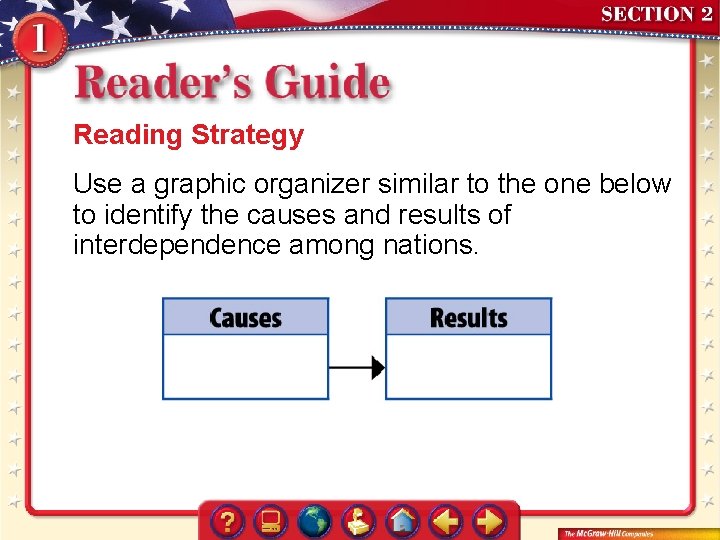 Reading Strategy Use a graphic organizer similar to the one below to identify the