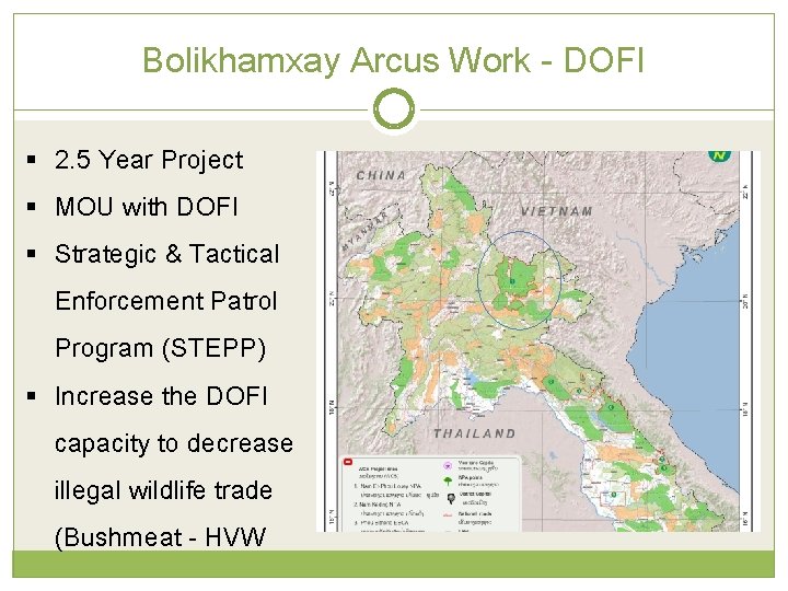 Bolikhamxay Arcus Work - DOFI § 2. 5 Year Project § MOU with DOFI