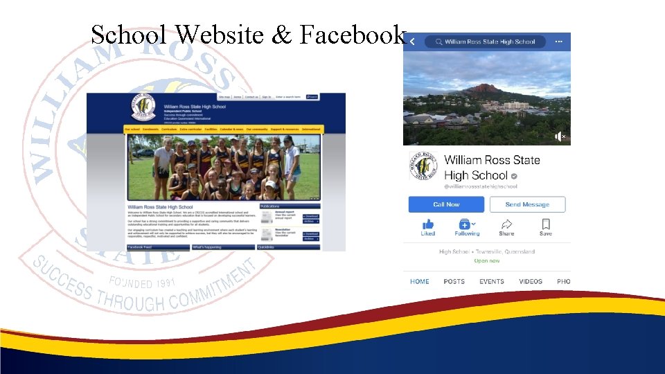 School Website & Facebook 