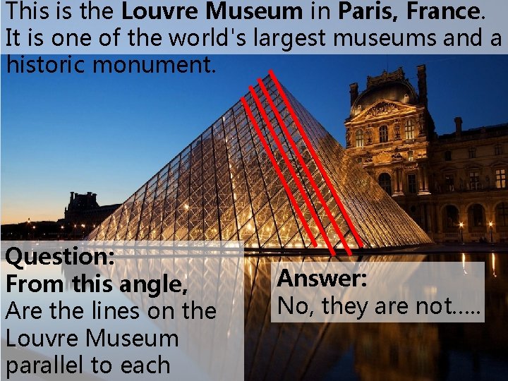 This is the Louvre Museum in Paris, France. It is one of the world's