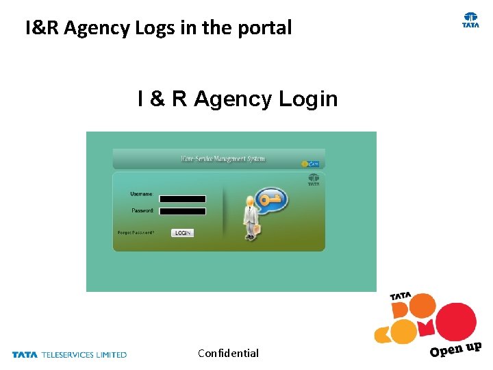 I&R Agency Logs in the portal I & R Agency Login Confidential 