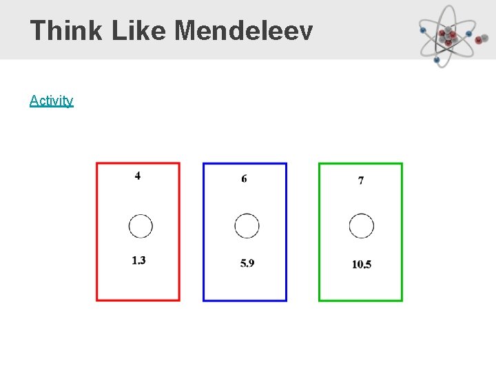 Think Like Mendeleev Activity 