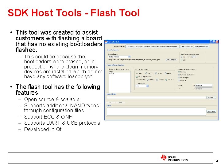 SDK Host Tools - Flash Tool • This tool was created to assist customers