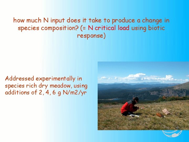 how much N input does it take to produce a change in species composition?