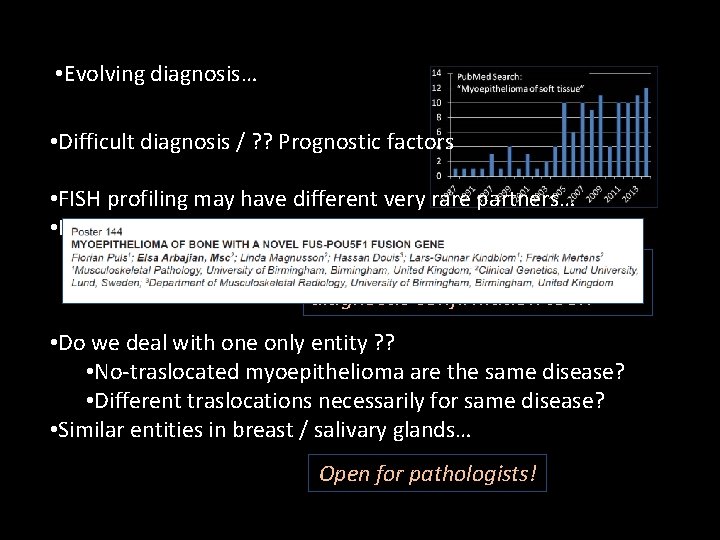 • Evolving diagnosis… • Difficult diagnosis / ? ? Prognostic factors • FISH • Evolving diagnosis… • Difficult diagnosis / ? ? Prognostic factors • FISH