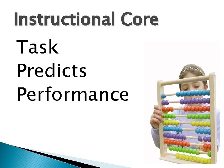 Instructional Core Task Predicts Performance 