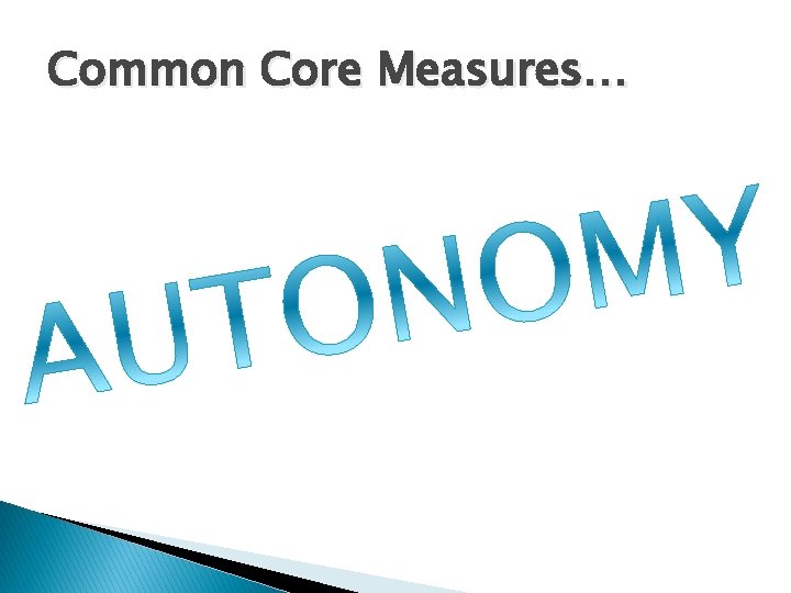 Common Core Measures… 