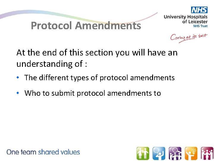 Protocol Amendments At the end of this section you will have an understanding of