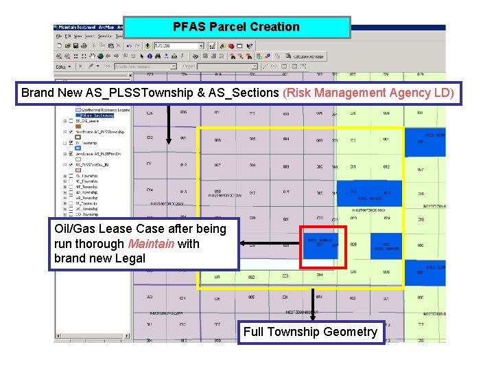 PFAS Parcel Creation Brand New AS_PLSSTownship & AS_Sections (Risk Management Agency LD) Oil/Gas Lease