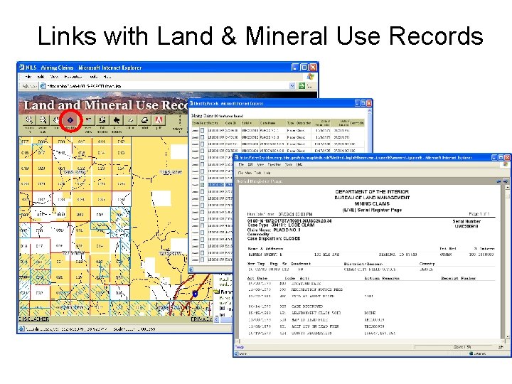 Links with Land & Mineral Use Records 