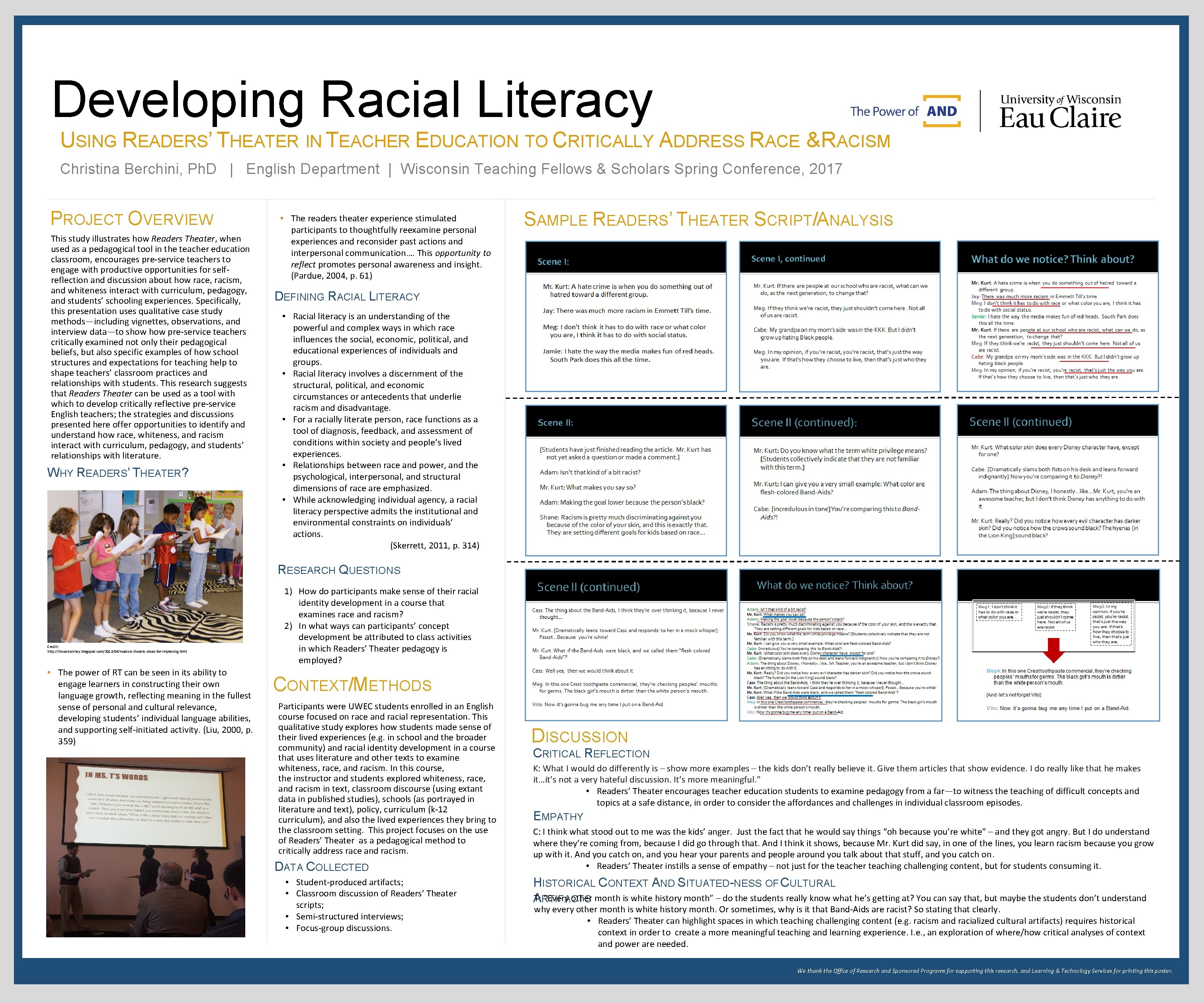 Developing Racial Literacy USING READERS’ THEATER IN TEACHER EDUCATION TO CRITICALLY ADDRESS RACE &