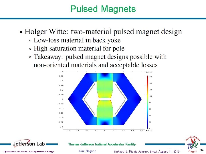 Pulsed Magnets Thomas Jefferson National Accelerator Facility Operated by JSA for the U. S.