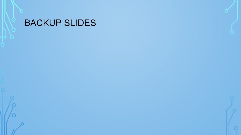 BACKUP SLIDES 