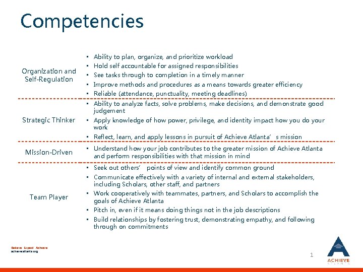 Uci Fall Competency Examples Competencies Fall 2019 Competencies Organization and SelfRegulation Ability