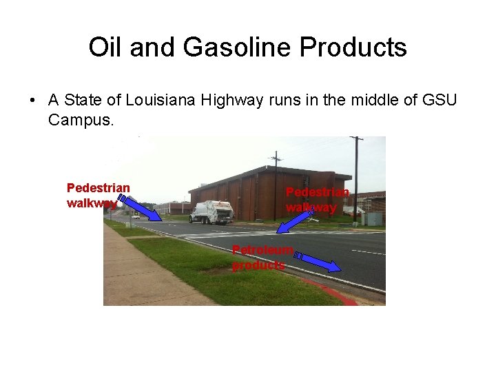 Oil and Gasoline Products • A State of Louisiana Highway runs in the middle Oil and Gasoline Products • A State of Louisiana Highway runs in the middle